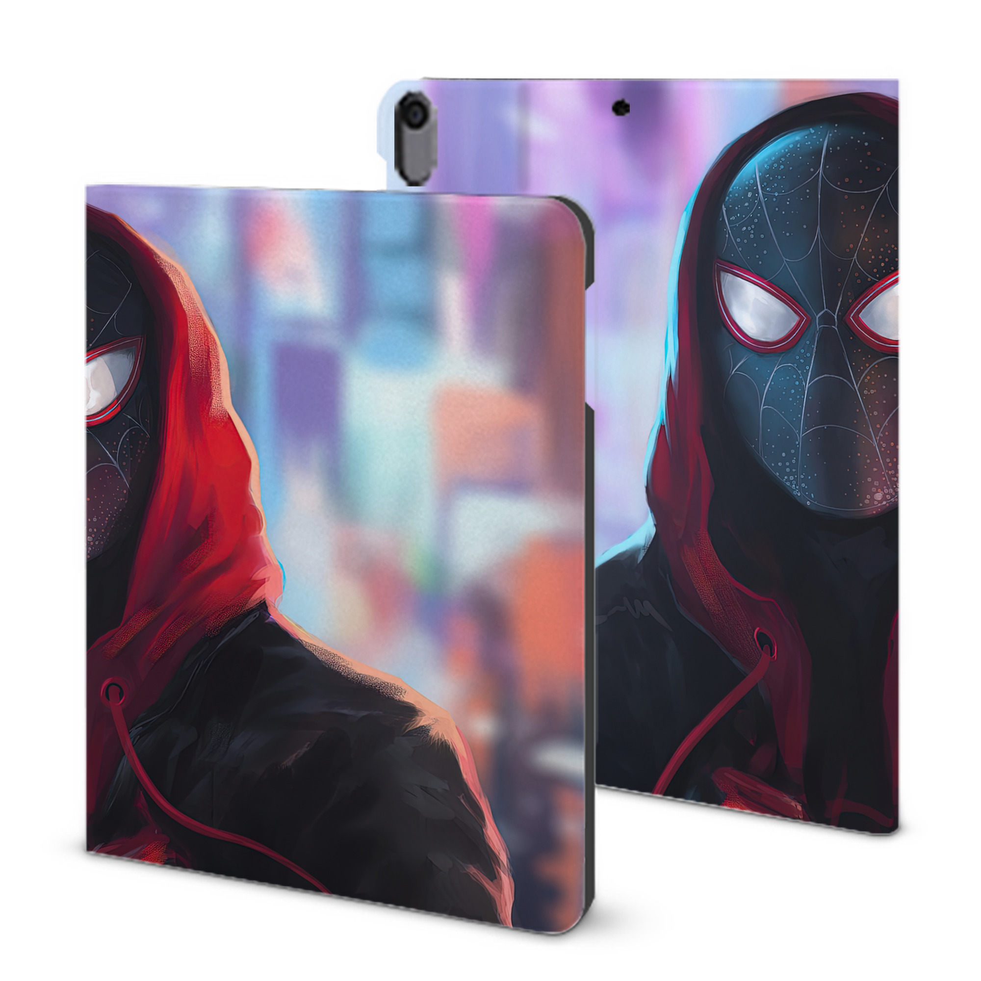 （画像用） Spider Man スパイダーマン IPad ケース ブック型 PUレザー TPU 耐衝撃 軽量 薄型 ペン収納なし 全面保護 IPad 各モデル対応